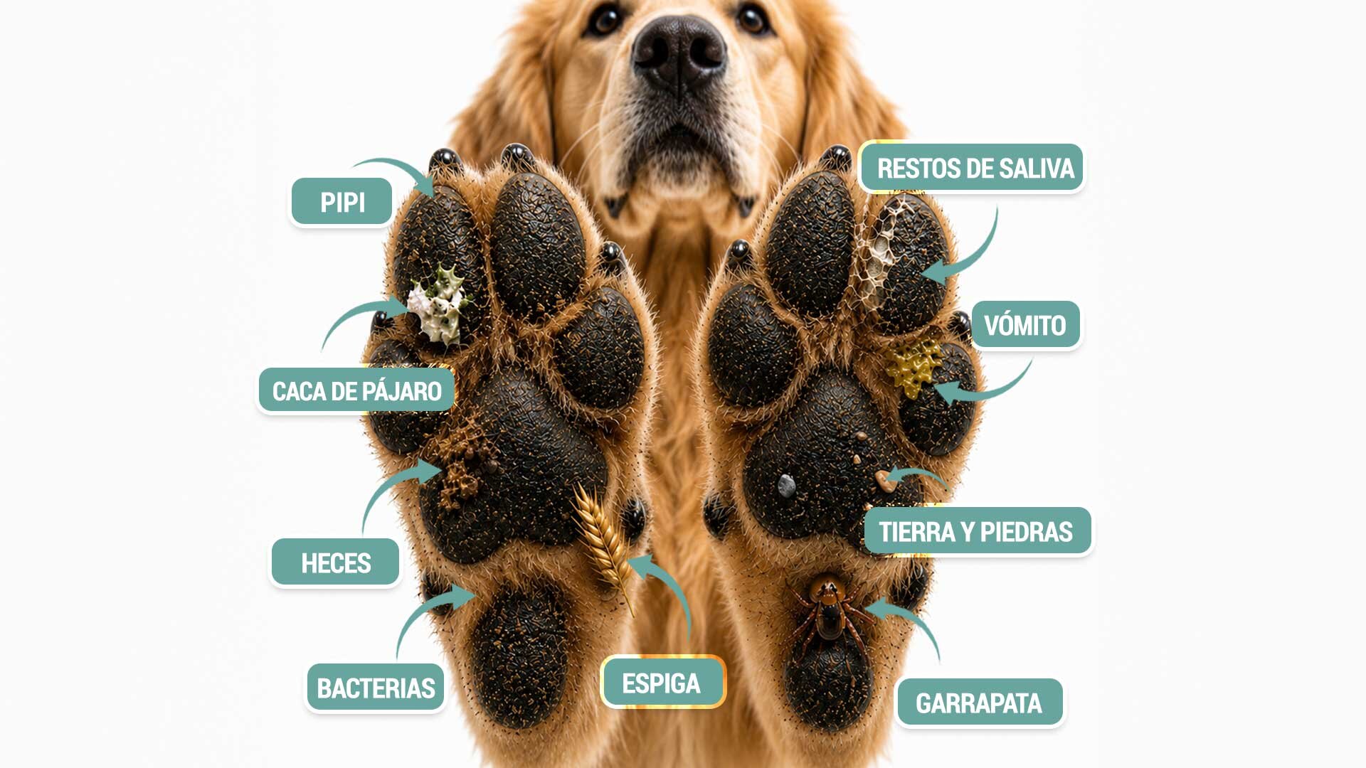 Por esta razón debes limpiar las patas de tu perro todos los días