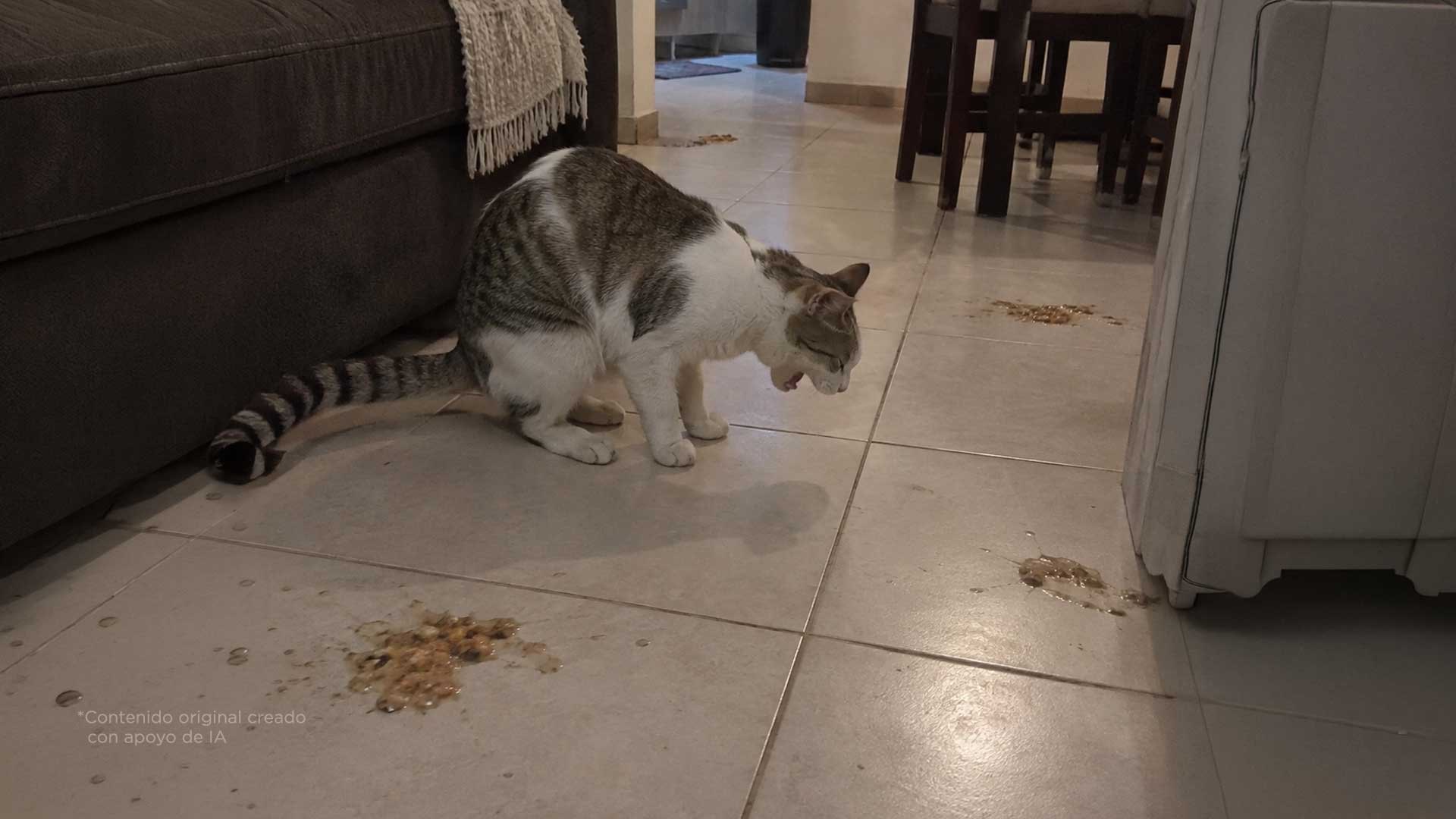 Que tu gato vomite seguido no es normal. Esto puede estar pasando