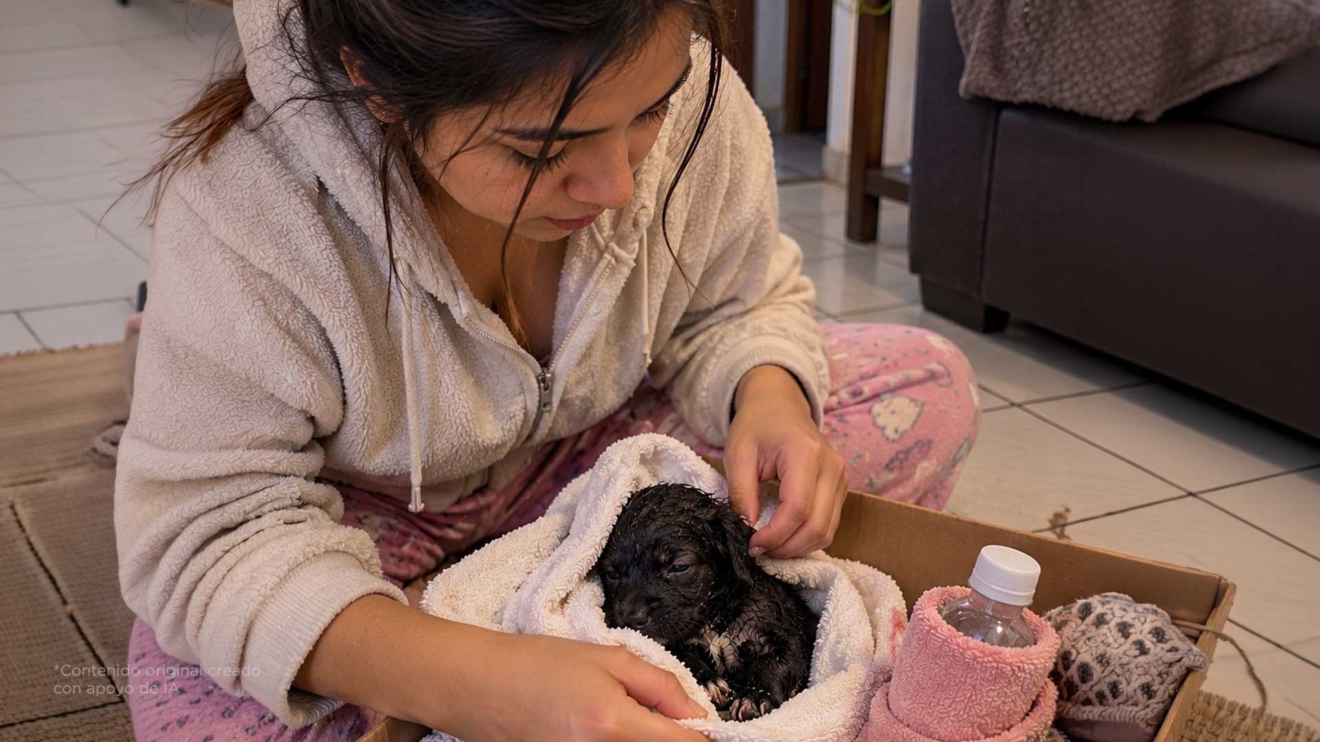 Si encuentras un cachorro recién nacido abandonado, no le des leche. Haz esto primero