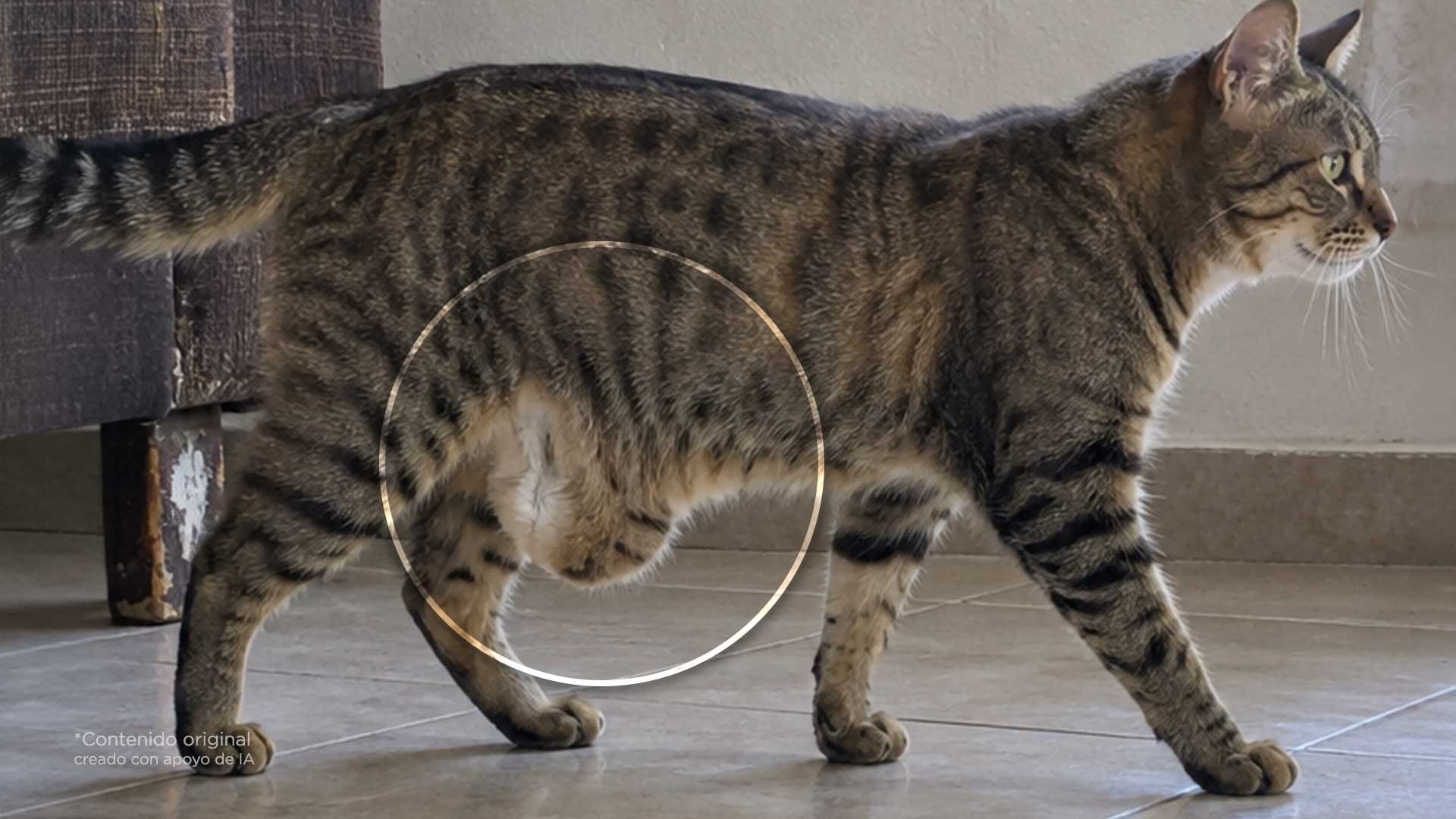 Si tu gato tiene la panza colgando, tienes que checar esto