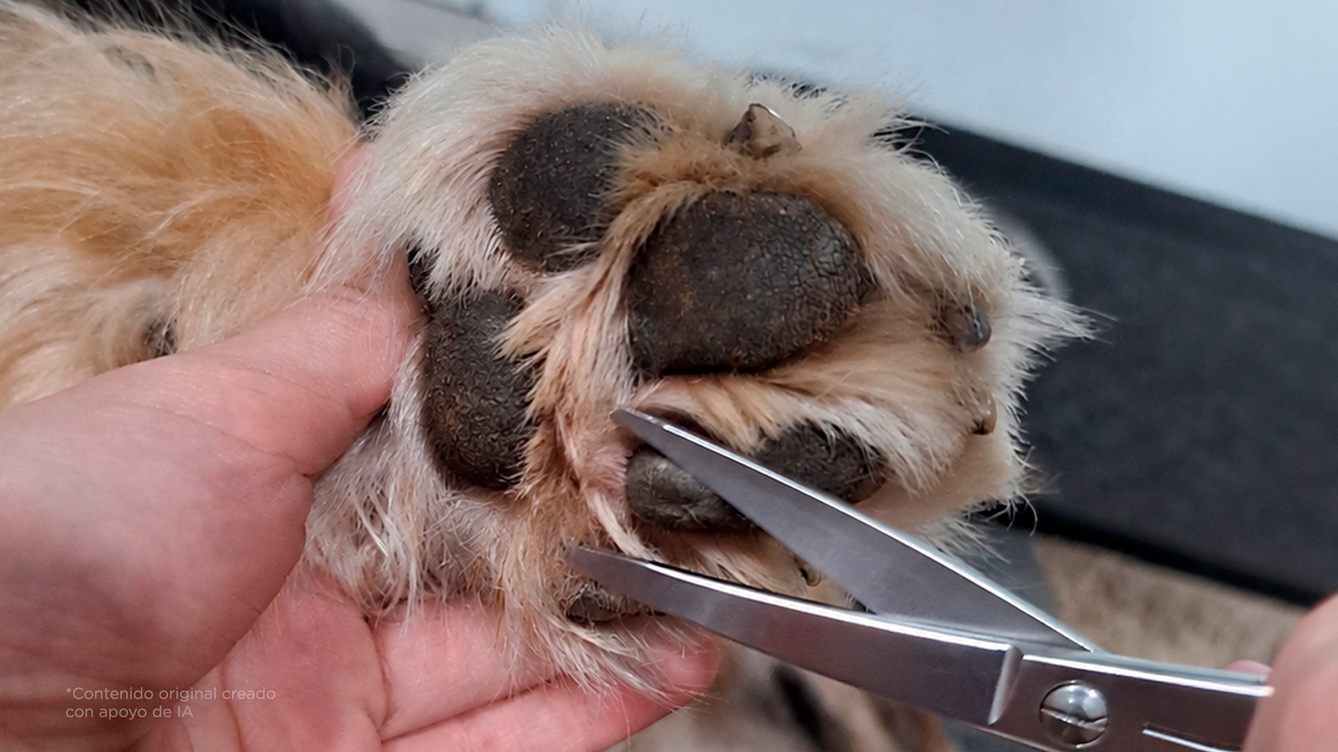Si tu perro tiene estos pelos debajo de las patas, debes recortarlos