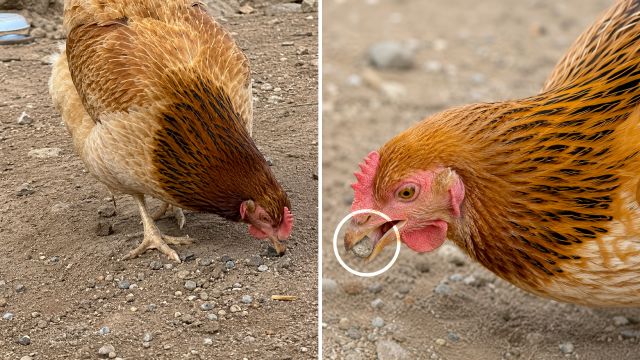 ¿Por qué las gallinas tragan piedras?